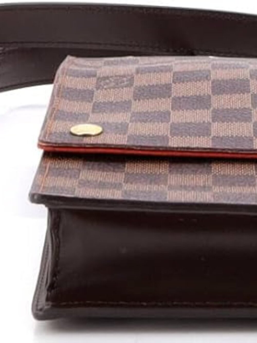 Louis Vuitton Damier Ebene Crossbody Bag | Authentic LV Messenger | Brown Canvas - Picture 4 of 8